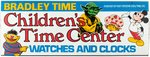 BRADLEY TIME "CHILDREN'S TIME CENTER" STORE SIGN WITH SESAME STREET, STAR WARS & DISNEY CONTENT.