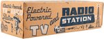 MARX "TV AND RADIO STATION" BOXED BATTERY-OPERATED TOY.