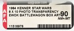 "STAR WARS: POWER OF THE FORCE - EWOK BATTLE WAGON" 8X10 PHOTO TRANSPARENCY AFA 90 NM+/MT.