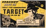 "DRAGNET BADGE 714 TRIPLE-FIRE COMBINATION TARGET GAME" IN UNUSED CONDITION.