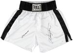 MUHAMMAD ALI & JOE FRAZIER SIGNED EVERLAST BOXING TRUNKS.