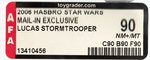 "STAR WARS" MAIL-IN GEORGE LUCAS STORMTROOPER & TOYFAIR DARTH VADER AFA 90NM+/MT EXCLUSIVES PAIR.