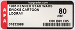 "STAR WARS: EWOKS - LOGRAY, URGAH LADY GORNEESH, DULOK SHAMAN, DULOK URGAH" AFA 80 NM LOT OF 4.