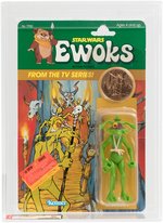 "STAR WARS: EWOKS - LOGRAY, URGAH LADY GORNEESH, DULOK SHAMAN, DULOK URGAH" AFA 80 NM LOT OF 4.