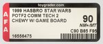 1999 "STAR WARS: THE POWER OF THE FORCE 2" CHEWBACCA W/DEJARIK GAME BOARD COMMTECH 2 AFA 90 NM+/MT.