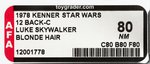 "STAR WARS - LUKE SKYWALKER" 12 BACK-C AFA 80 NM (BLONDE HAIR).