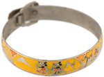 MICKEY MOUSE, MINNIE AND PLUTO RARE BUCKLE BRACELET C.1934 BY COHN & ROSENBERGER.