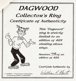 DAGWOOD LIMITED EDITION STERLING SILVER RING BY STABUR.