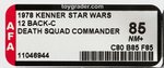 "STAR WARS - DEATH SQUAD COMMANDER" 12 BACK-C AFA 85 NM+.