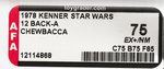 "STAR WARS - CHEWBACCA" 12 BACK-A AFA 75 EX+/NM.