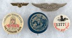 "TAILSPIN TOMMY" BUTTONS & WINGS BADGES LOT.