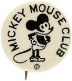 "MICKEY MOUSE CLUB" EARLIEST MEMBER BUTTON & PRINTING BLOCK.