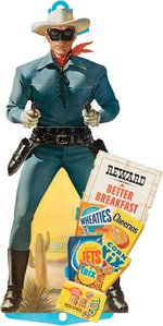 THE LONE RANGER LARGE 1957 GENERAL MILLS STANDEE.