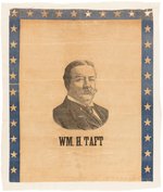 "WM. H. TAFT" PORTRAIT TEXTILE BANNER.