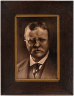 FRAMED ROOSEVELT CERAMIC PORTRAIT TILE.