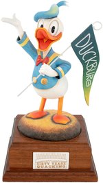 CARL BARKS DONALD DUCK "SIXTY YEARS QUACKING" LIMITED EDITION FIGURINE, SIGNED LITHOGRAPH & BOOK.