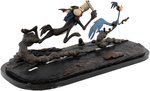 "FAST AND FURRY-OUS" LIMITED EDITION ROAD RUNNER & WILE E. COYOTE BRONZE.