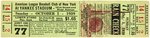 1939 WORLD SERIES NEW YORK YANKEES FULL TICKET.