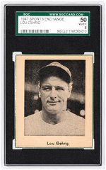 1947 SPORTS EXCHANGE LOU GEHRIG SGC 50 VG/EX 4.