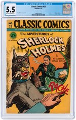 "CLASSIC COMICS" #33 JANUARY 1947 CGC 5.5 FINE- (ADVENTURES OF SHERLOCK HOLMES).