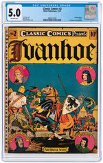 "CLASSIC COMICS" #2 DECEMBER 1941 CGC 5.0 VG/FINE (IVANHOE).