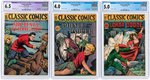 "CLASSIC COMICS" #28, 29, 32 CGC TRIO.