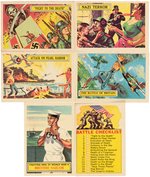 "BATTLE" A&BC ENGLISH GUM CARD "CENSORED" SET WITH CHECKLIST CARD VARIANT.