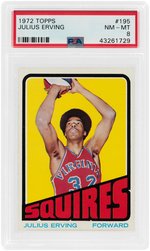 1972 TOPPS JULIUS ERVING #195 ROOKIE PSA NM-MT 8.