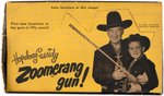 HOPALONG CASSIDY BOXED ZOOMERANG & FLASHLIGHT GUN PAIR.