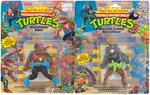 "TEENAGE MUTANT NINJA TURTLES" WACKY ACTION LOT OF SIX FIGURES (ONE AFA 80 NM) & BOXED VEHICLE.