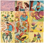 "SUPERMAN" FHER SPANISH CARD ALBUM, NEAR SET OF LOOSE CARDS & UNOPENED PACKS.