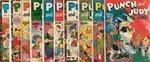 "PUNCH AND JUDY COMICS" LOT OF 12 COMIC BOOK ISSUES (DAVIS CRIPPEN "D" COPY PEDIGREE).