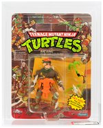 "TEENAGE MUTANT NINJA TURTLES" PAIR: SERIES 2 RAT KING AFA 80 Y-NM/SERIES 3 MUTAGEN MAN CAS 80+.