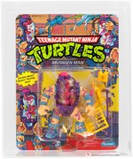 "TEENAGE MUTANT NINJA TURTLES" PAIR: SERIES 2 RAT KING AFA 80 Y-NM/SERIES 3 MUTAGEN MAN CAS 80+.