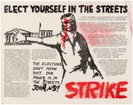 SDS "ELECT YOURSELF IN THE STREETS" ANTI-VIETNAM WAR POSTER.