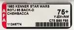 "STAR WARS: RETURN OF THE JEDI - CHEWBACCA" 65 BACK-D AFA 75+ Y-EX+/NM.