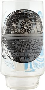 "STAR WARS" DEATH STAR/LUKE SKYWALKER & PRINCESS LEIA PROTOTYPE COCA-COLA GLASS.