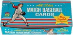 1966 FLEER ALL STAR MATCH BASEBALL CARDS NEAR SET WITH DISPLAY BOX & WRAPPER.