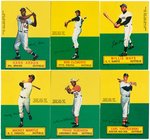 1964 TOPPS BASEBALL STAND UPS COMPLETE CARD SET WITH DISPLAY BOX & WRAPPERS.