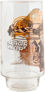 "STAR WARS" HAN SOLO & CHEWBACCA/R2-D2 & C-3PO PROTOTYPE COCA-COLA GLASS.