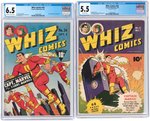 "WHIZ COMICS" #34 & #42 CGC PAIR.