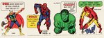 MARVEL SUPER HERO STICKERS PHILADELPHIA GUM RARE UNCUT STICKER SHEET.