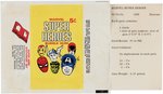 "MARVEL SUPER HEROES" DONRUSS GUM CARD DISPLAY BOX, WRAPPER & SET.