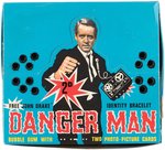"DANGER MAN" RARE ENGLISH GUM CARD DISPLAY BOX WITH EXTRAS.