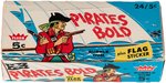 "PIRATES BOLD" FLEER GUM CARD DISPLAY BOX, WRAPPERS & CARDS.