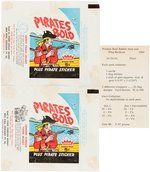 "PIRATES BOLD" FLEER GUM CARD DISPLAY BOX, WRAPPERS & CARDS.