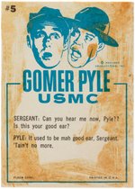 "GOMER PYLE" FLEER GUM CARD DISPLAY BOX, WAX PACK, WRAPPER & SET.