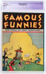 "FAMOUS FUNNIES" #1 JULY 1934 CGC RESTORED 7.0 MODERATE (A-3) FINE/VF.