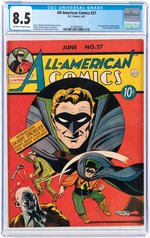 "ALL-AMERICAN COMICS" #27 JUNE 1941 CGC 8.5 VF+ (FIRST DOIBY DICKLES).