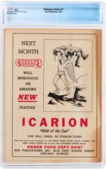 "COLOSSUS COMICS" #1 MARCH 1940 CGC 6.5 FINE+.